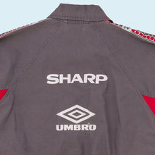 Lade das Bild in den Galerie-Viewer, Umbro Sweatshirt &quot;Manchester United V-Neck&quot; 90er Made in Hong Kong, grau, XS/S
