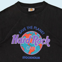 Lade das Bild in den Galerie-Viewer, Hard Rock Cafe T-Shirt &quot;Save the Planet Stockholm&quot; 90er, schwarz, S
