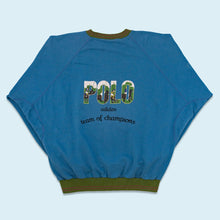 Lade das Bild in den Galerie-Viewer, Adidas Sweatshirt &quot;Polo Champion&quot; 90er, blau, XL/XXL breit
