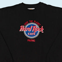 Lade das Bild in den Galerie-Viewer, Hard Rock Cafe Sweatshirt &quot;Save the Planet Paris&quot; 90er, schwarz, L/XL
