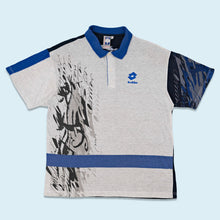 Lade das Bild in den Galerie-Viewer, Lotto Polo &quot;for Boris Becker&quot; 90er, grau/blau, L/XL
