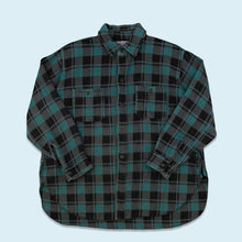 Lade das Bild in den Galerie-Viewer, Champion Hemd &quot;fleece&quot; 70er, blau/grau, L/XL
