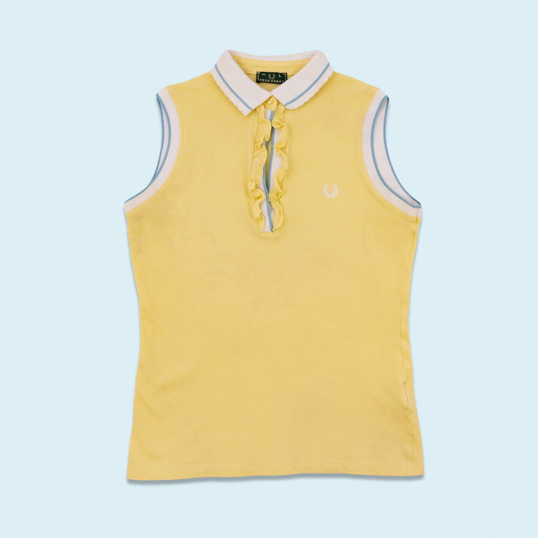 Fred Perry Polo 00er Made in Italy, gelb, S/M Damen