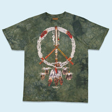 Lade das Bild in den Galerie-Viewer, The Mountain T-Shirt &quot;Native American&quot; 1996 single stitch Made in the USA, grün/batik, L/XL
