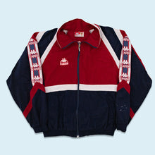 Lade das Bild in den Galerie-Viewer, Kappa x Athletic Bilbao Trainingsjacke &quot;velours&quot; 80er/90er, rot/blau, L breit
