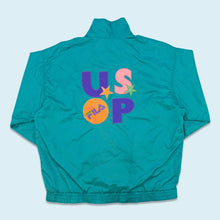Lade das Bild in den Galerie-Viewer, Fila Trainingsjacke &quot;Tennis US OPEN&quot; 90er, blau, L
