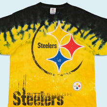 Lade das Bild in den Galerie-Viewer, NFL Team T-Shirt &quot;Pittsburgh Steelers&quot; 00er, gelb batik, L/XL
