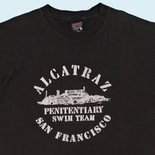 Lade das Bild in den Galerie-Viewer, Soffe&#39;s Choice T-Shirt &quot;Alcatraz Swimming Team&quot; 90er single stitch Made in the USA, schwarz, XL
