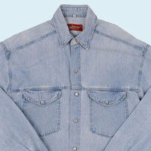 Lade das Bild in den Galerie-Viewer, Embargo Hemd &quot;Pearl Snap&quot; 90er Made in Italy, blau, XL
