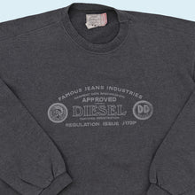 Lade das Bild in den Galerie-Viewer, Diesel Sweatshirt 90er Made in Italy, grau, XL
