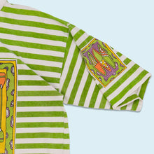 Lade das Bild in den Galerie-Viewer, T-Shirt &quot;Surfing&quot; 90er, grün/weiß, S/M
