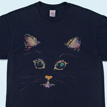 Lade das Bild in den Galerie-Viewer, Jerzees T-Shirt &quot;Cat&quot; 90er Made in Scotland, blau, XL
