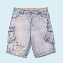 Lade das Bild in den Galerie-Viewer, Pelle Pelle Shorts 2000er Y2K, blau, 42
