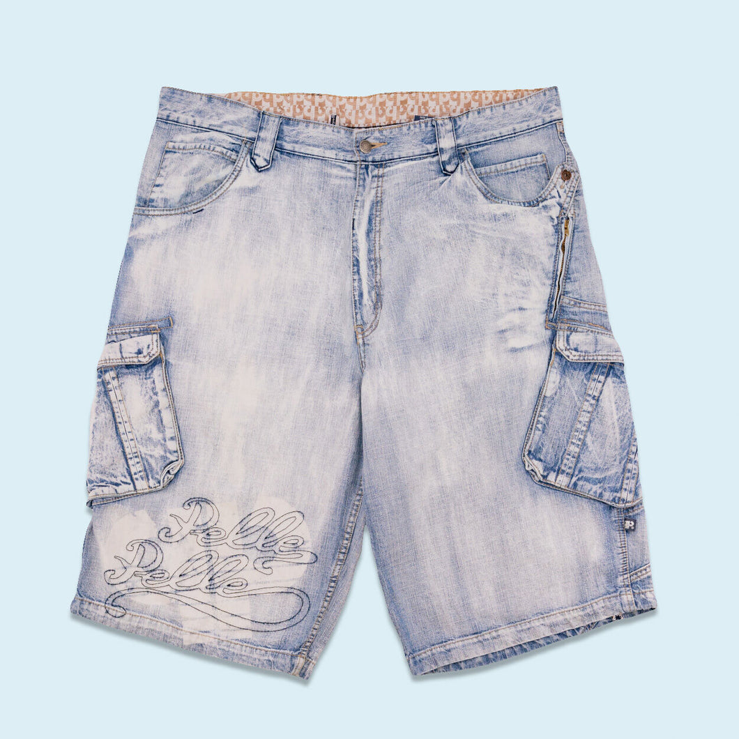 Pelle Pelle Shorts 2000er Y2K, blau, 42