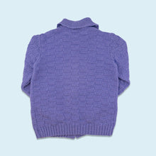 Lade das Bild in den Galerie-Viewer, Strickpullover/Kardigan &quot;handmade&quot; 80er/90er, lila, M/L
