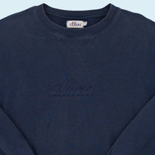 Lade das Bild in den Galerie-Viewer, S.Oliver Sweatshirt 90er, blau, XL breit
