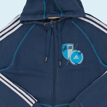 Lade das Bild in den Galerie-Viewer, Adidas Zip Hoodie 2011, blau, L/XL
