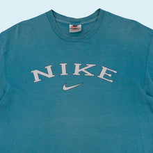 Lade das Bild in den Galerie-Viewer, Nike T-Shirt &quot;spellout&quot; 90er, blau, L/XL
