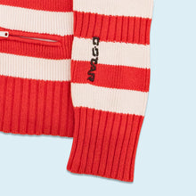 Lade das Bild in den Galerie-Viewer, G-Star Zip Jacke gestrickt &quot;Stripe Vest Knit&quot; 2000er, rot/weiß, S Damen
