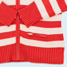 Lade das Bild in den Galerie-Viewer, G-Star Zip Jacke gestrickt &quot;Stripe Vest Knit&quot; 2000er, rot/weiß, S Damen
