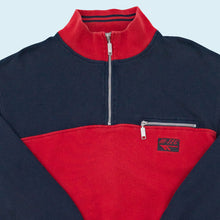 Lade das Bild in den Galerie-Viewer, Hi-Tec Quarter Zip 90er, rot/blau, L

