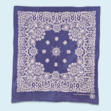 Lade das Bild in den Galerie-Viewer, Bandana &quot;paisley&quot; 80er/90er Made in the USA 100% Cotton, blau
