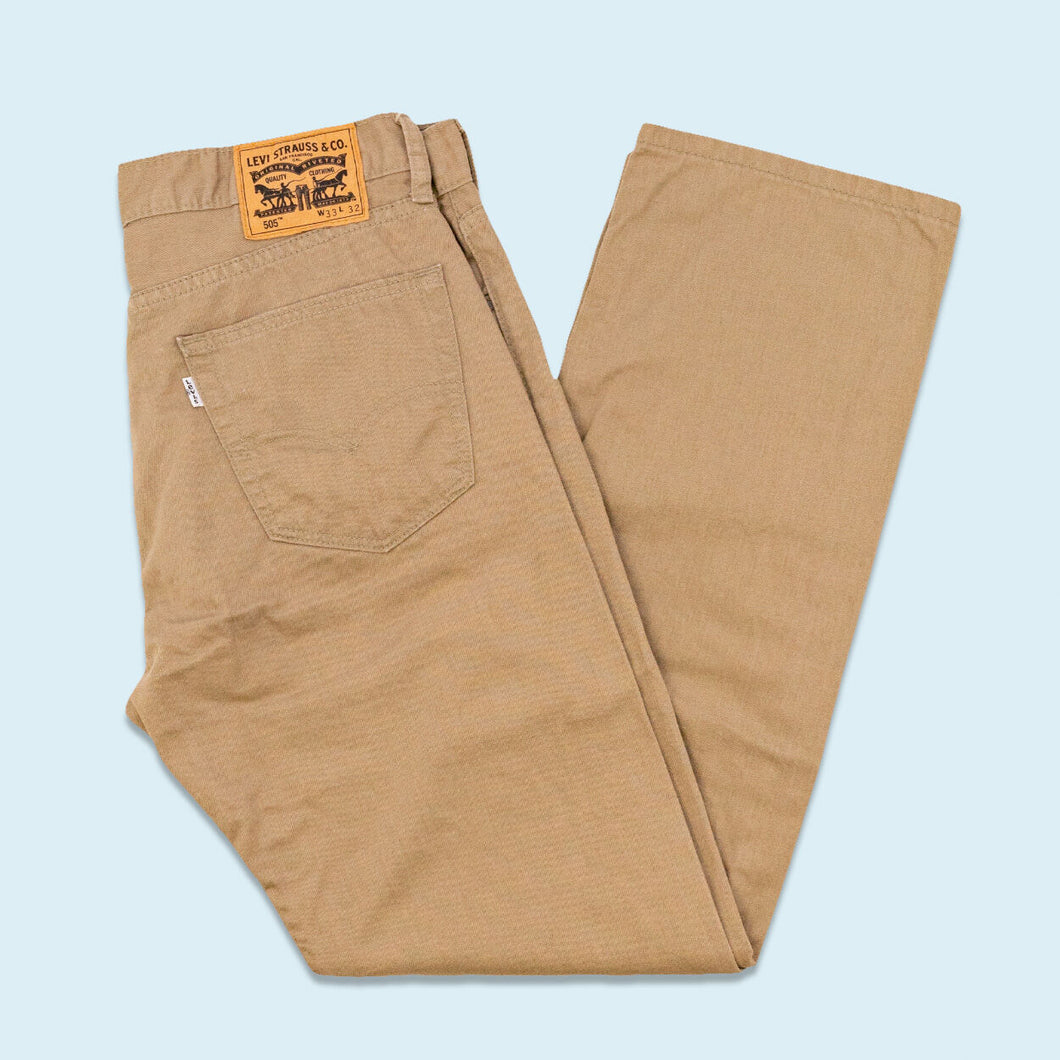 Levis Hose 505, beige, 33/31