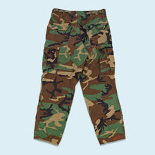 Lade das Bild in den Galerie-Viewer, Cargo Hose &quot;Woodland Camo&quot; 80er/90er, grün/braun, 34/30
