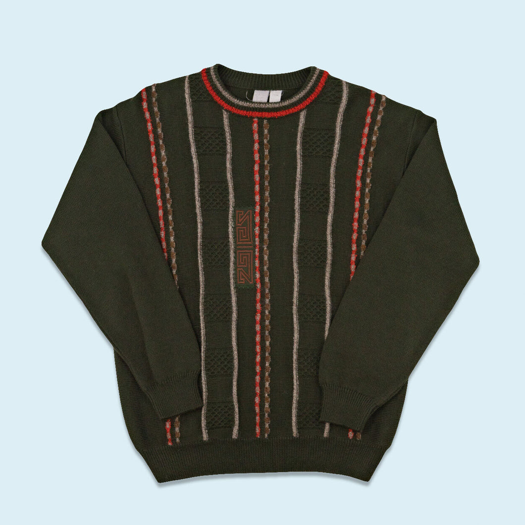 Strickpullover 90er, grün, M/L