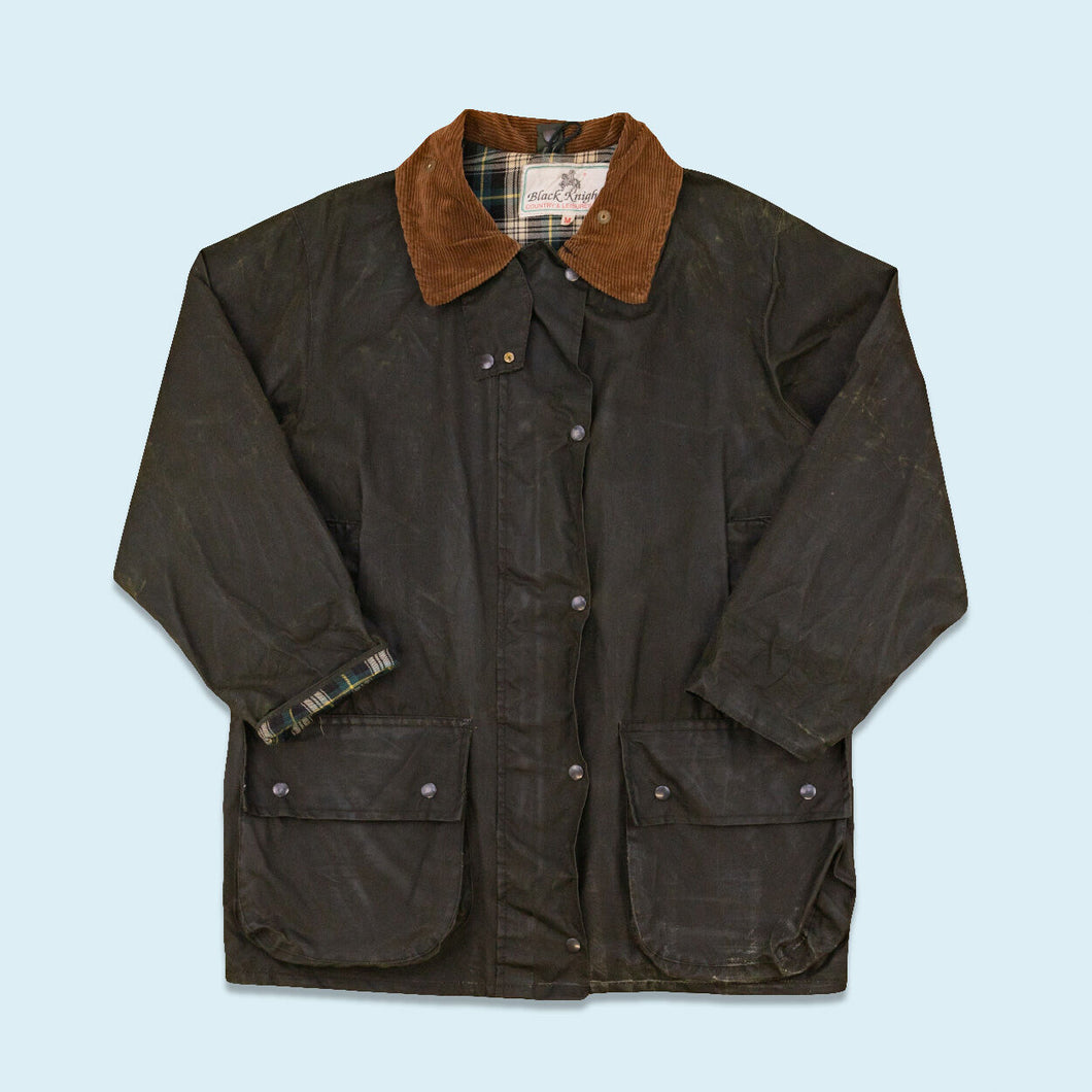 Black Knight Wachsjacke 90er, grün, M