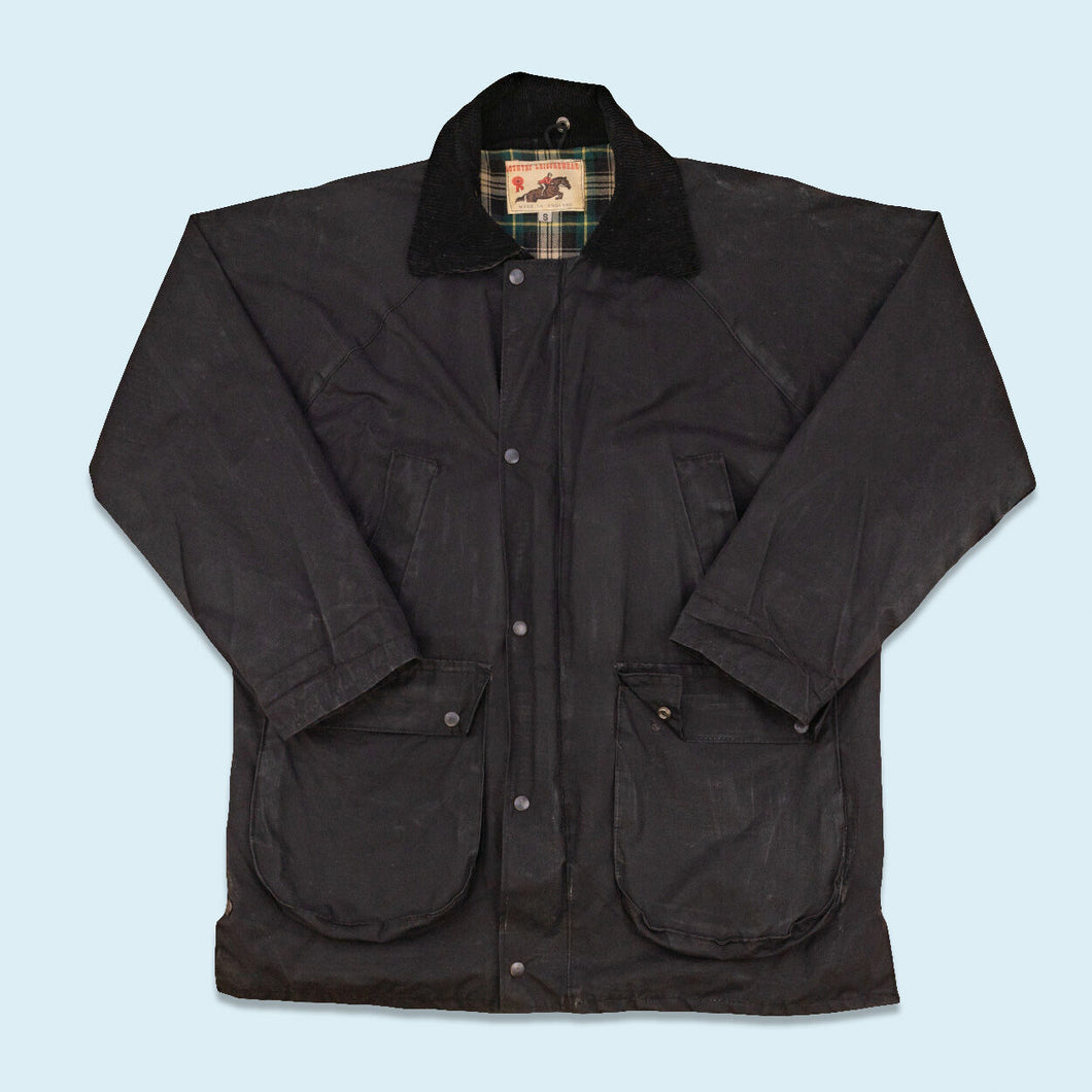 Country Leisurewear Wachsjacke 90er Made in England, schwarz, L/XL