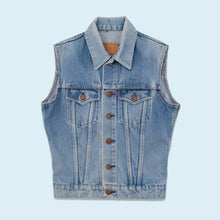 Lade das Bild in den Galerie-Viewer, Levi&#39;s Weste 70er/80er, blau, XS/S Damen
