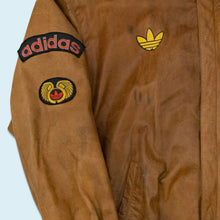 Lade das Bild in den Galerie-Viewer, Adidas Jacke &quot;echtes Leder&quot; 80er/90er Made in Korea, braun, L/XL
