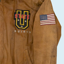 Lade das Bild in den Galerie-Viewer, Adidas Jacke &quot;echtes Leder&quot; 80er/90er Made in Korea, braun, L/XL
