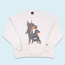 Lade das Bild in den Galerie-Viewer, Butter x Champion Sweatshirt &quot;Dogs&quot;, grau, XL breit
