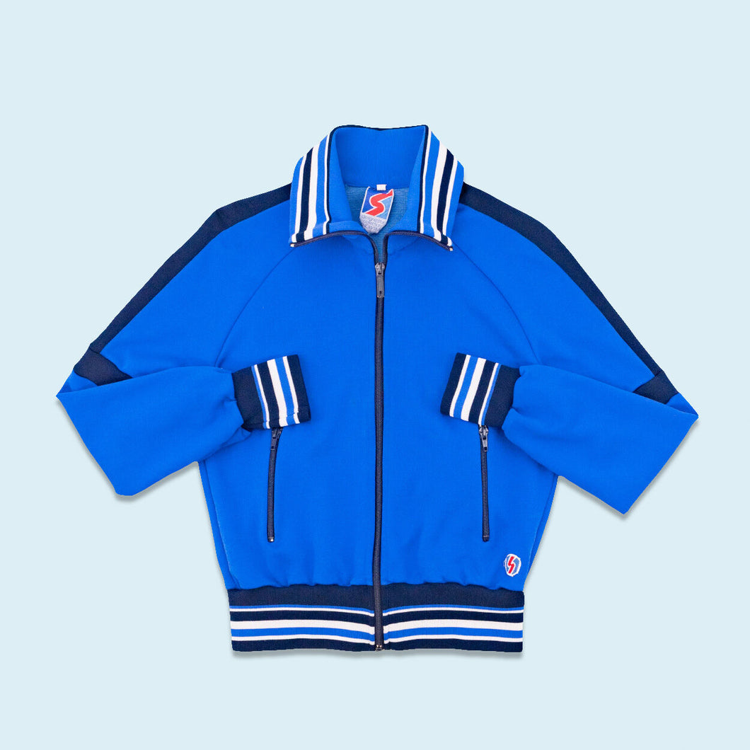 Snowtime Trainingsjacke 80er, blau, XS/S