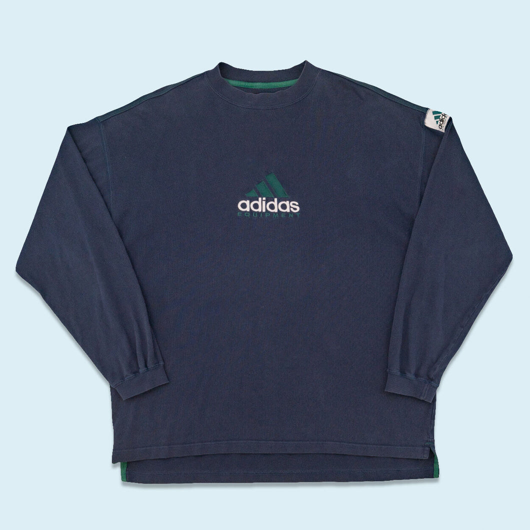 Adidas Equipment Sweatshirt/Longsleeve 90er, blau, XL/XXL