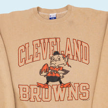 Lade das Bild in den Galerie-Viewer, Champion Sweatshirt &quot;Cleveland Browns&quot; 1994 Made in the USA, beige/braun, L/XL breit
