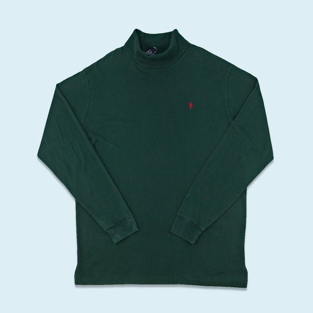 Polo Ralph Lauren Turtleneck 90er made in the USA, grün, XL/XXL schmal