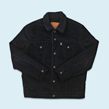 Lade das Bild in den Galerie-Viewer, Levi&#39;s Jacke &quot;cord sherpa lined&quot;, schwarz, L
