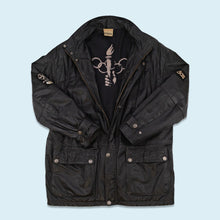 Lade das Bild in den Galerie-Viewer, Adidas Mantel &quot;Olympia St. Moritz 1948&quot; echtes Leder Made in Turkey 80er/90er, schwarz, XL

