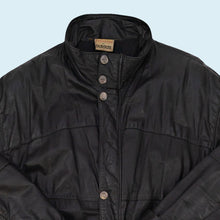 Lade das Bild in den Galerie-Viewer, Adidas Mantel &quot;Olympia St. Moritz 1948&quot; echtes Leder Made in Turkey 80er/90er, schwarz, XL
