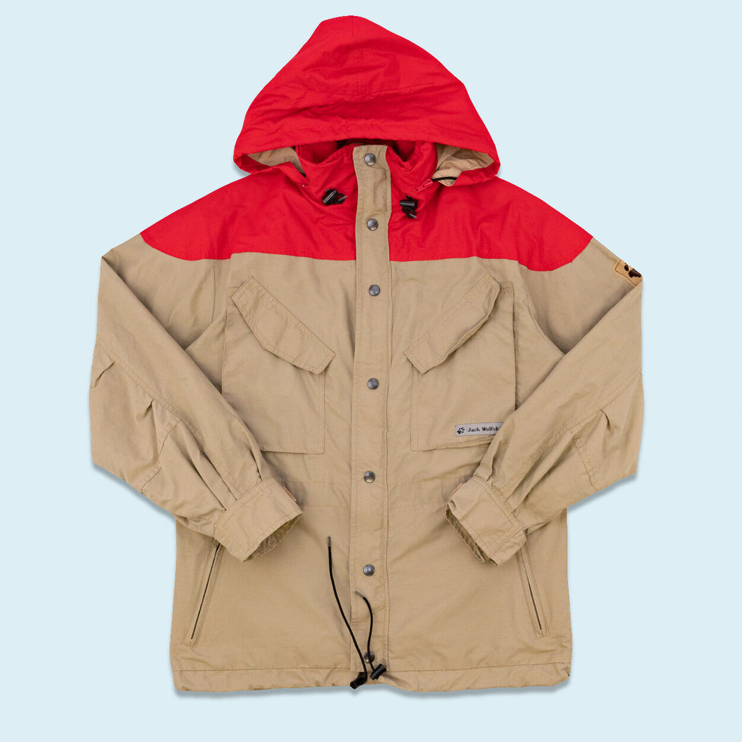 Jack Wolfskin Jacke dünn 90er, beige/grau, S/M