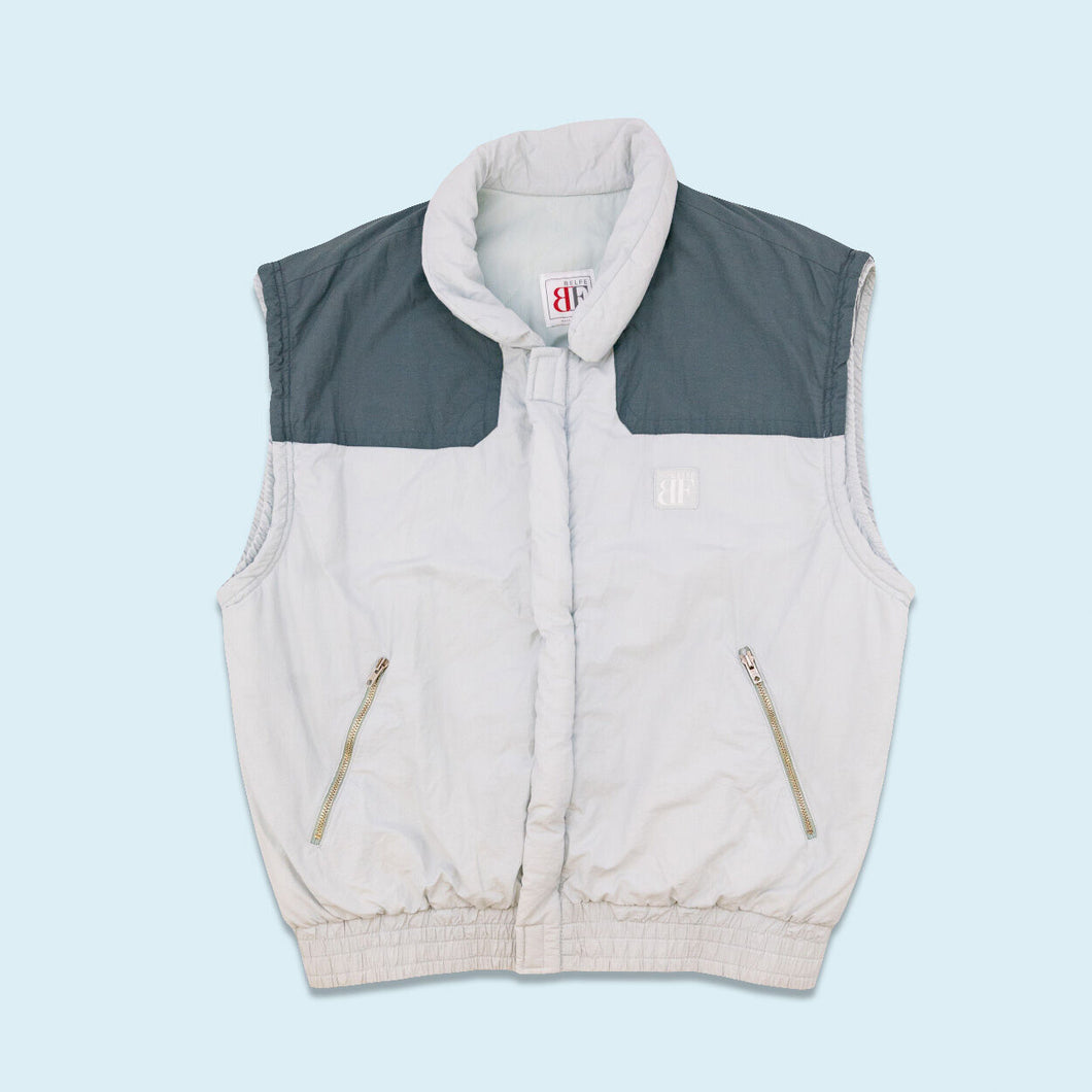 Belfe Weste 90er Made in Italy, grau, L