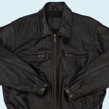 Lade das Bild in den Galerie-Viewer, Louis Jacke &quot;100% Leder&quot; 90er, schwarz, L
