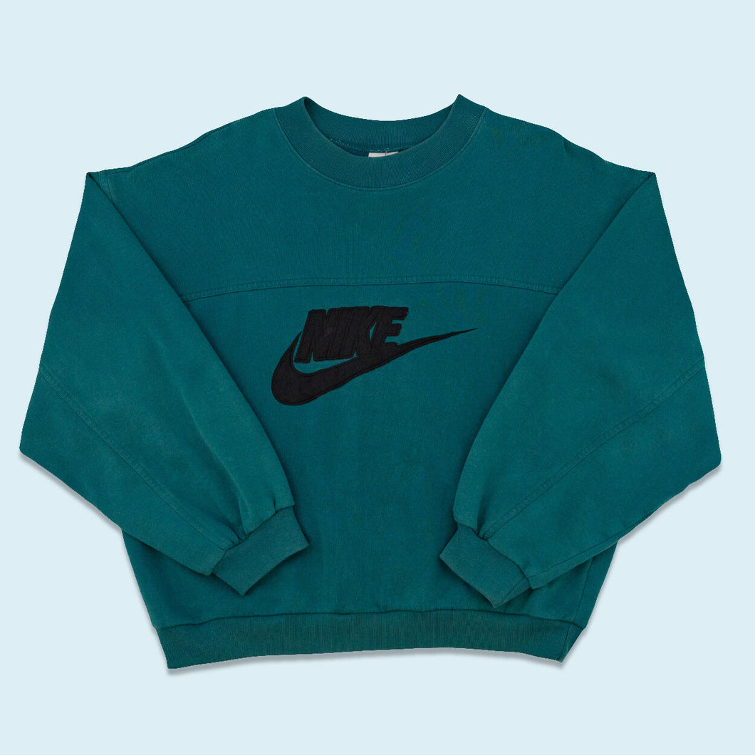 Nike Sweatshirt 90er, blau, L/XL breit