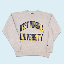 Lade das Bild in den Galerie-Viewer, Champion Sweatshirt &quot;West Virginia University&quot; 90er Made in the USA, grau, M
