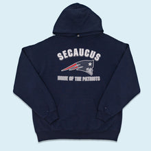 Lade das Bild in den Galerie-Viewer, Jerzees Hoodie &quot;New England Patriots&quot; 00er Made in Mexico, blau, XL
