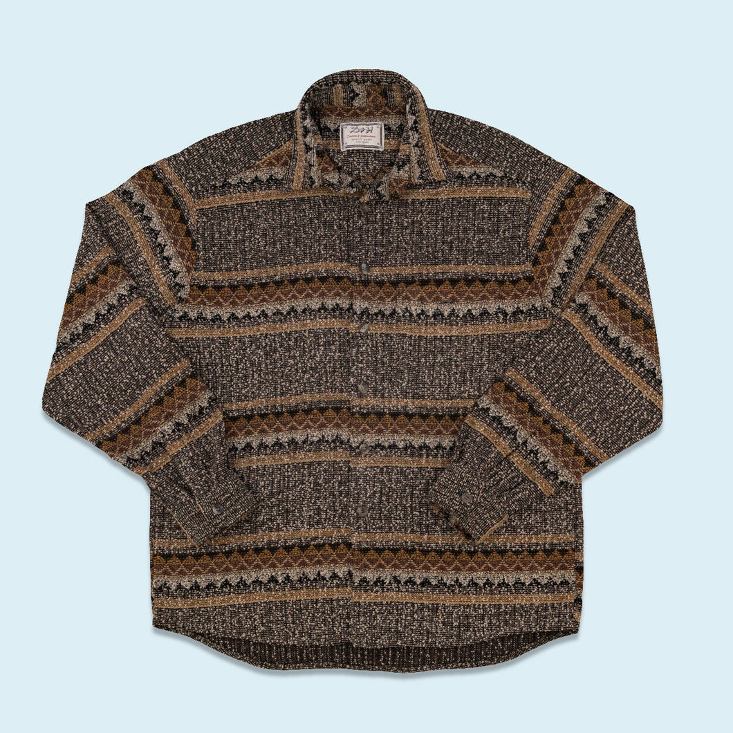 D&H Hemd 00er, braun, L/XL