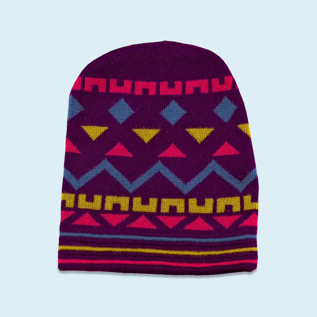 Beanie/Mütze 90er Made in Germany, lila, Einheitsgröße